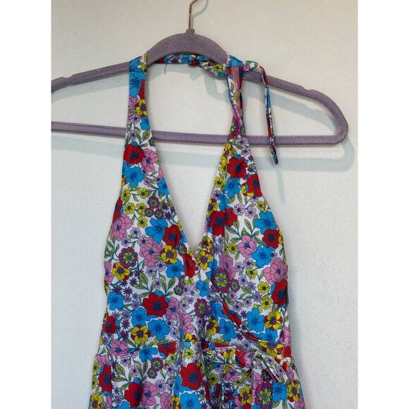 NWT Draper James Floral Halter Faux Wrap Swimdress Size Medium - Picture 4 of 10
